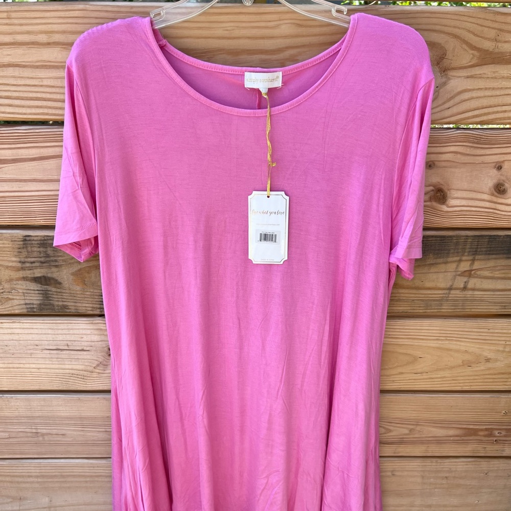 Simply Southern Woman’s Pink Tunic Dress Size L NWT